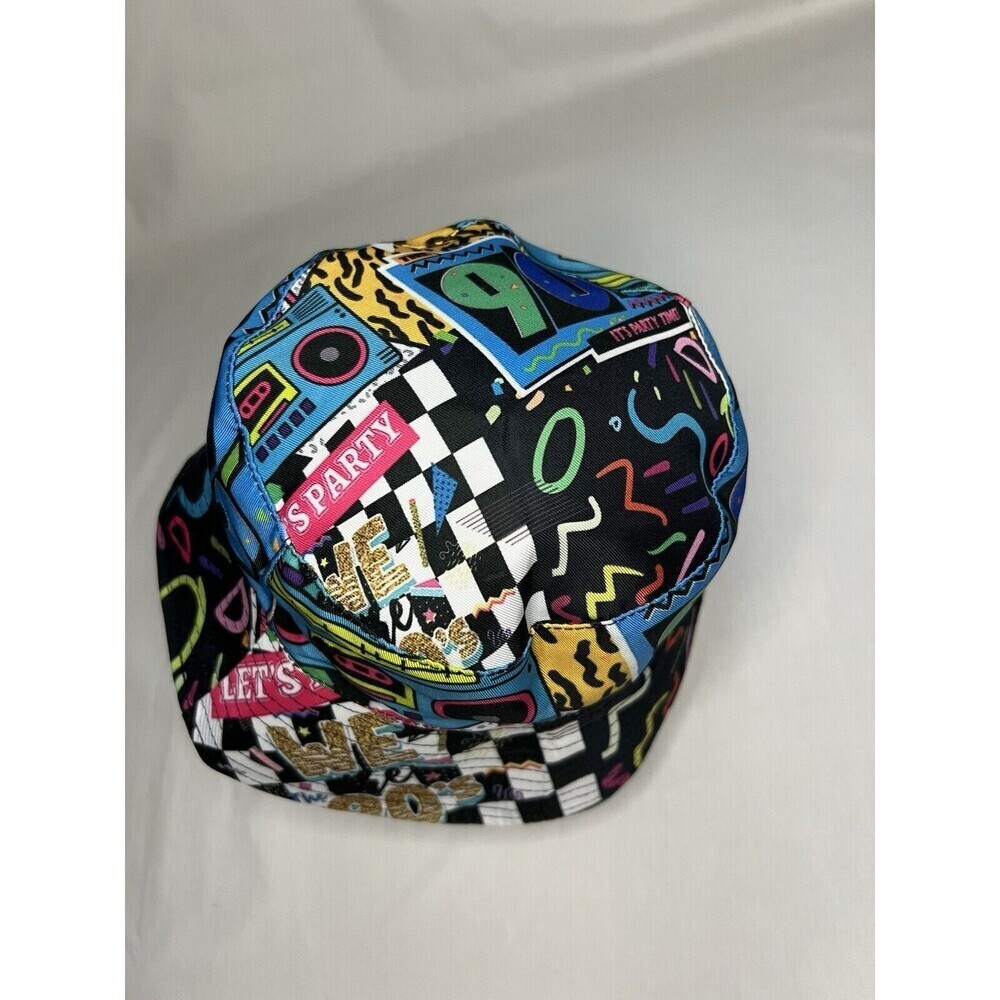BUCKET HAT I LOVE THE 90'S & REVERSIBLE BLACK WITH EMBROIDERED SUNGLASSES - Picture 6 of 10
